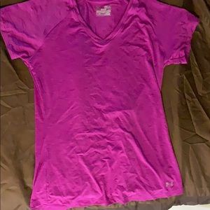 Purple under armor heat gear workout shirt- medium